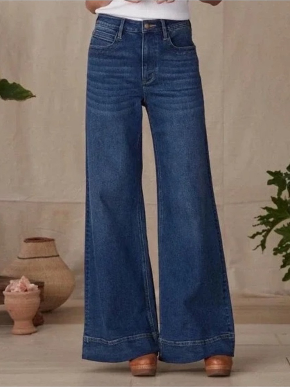 Driftwood Martha Wide Flare Leg Jeans Size W27X L30